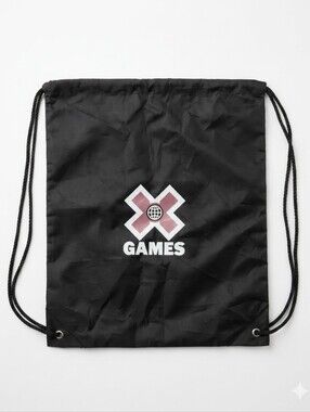 X Games Black Drawstring Bag